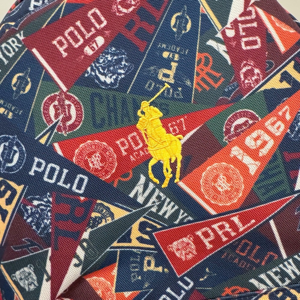 Polo Ralph Lauren‎ Pennant AOP Junior Backpack Multicolor NWOT! 17"x12"x4.5" - Picture 3 of 10